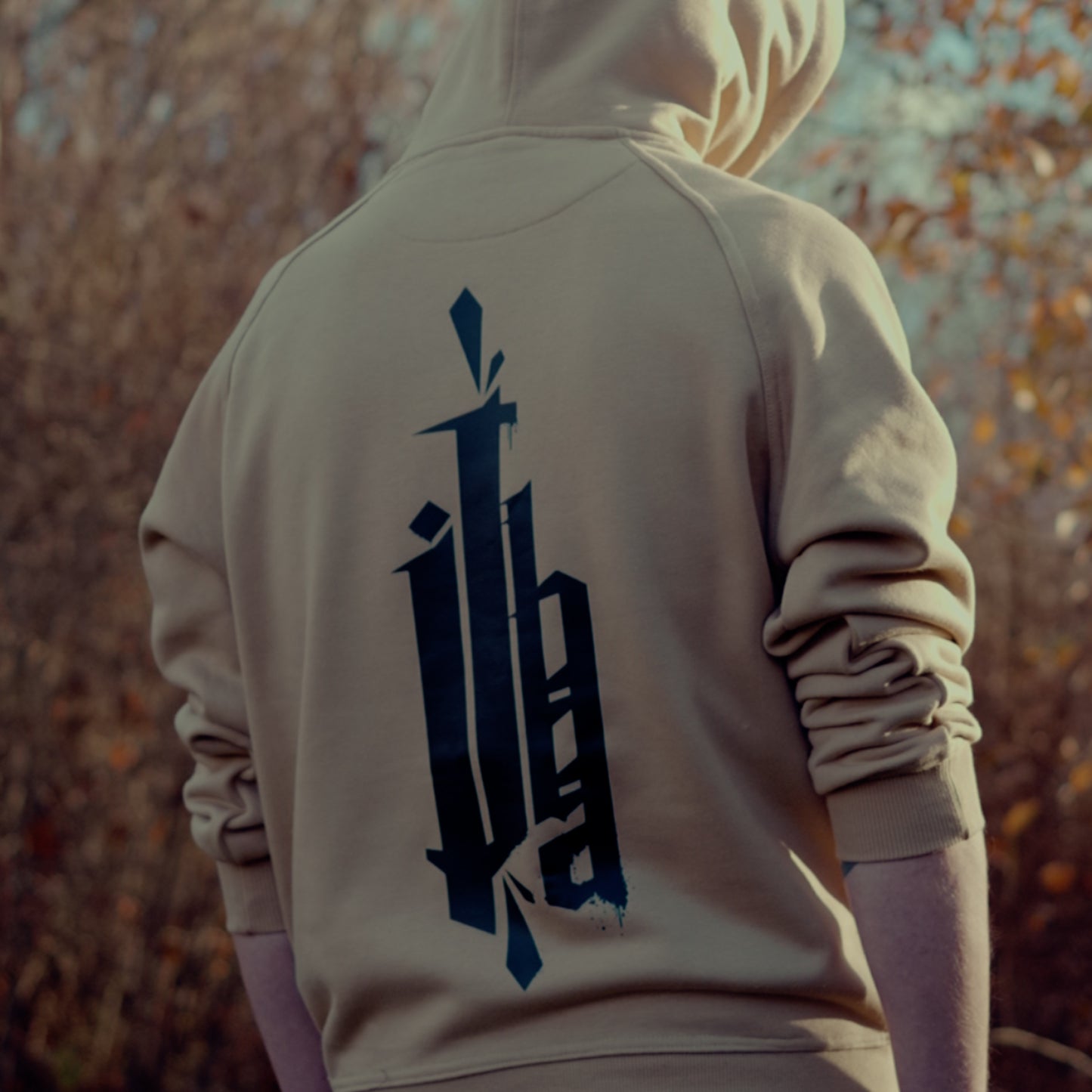 Jibba Premium Hoodie "Ornament" Beige