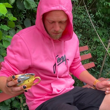 Jibba Basic Hoodie "Ornament" blue/pink