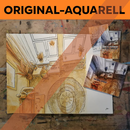 Neuschnee Aquarell 1/3 + CD