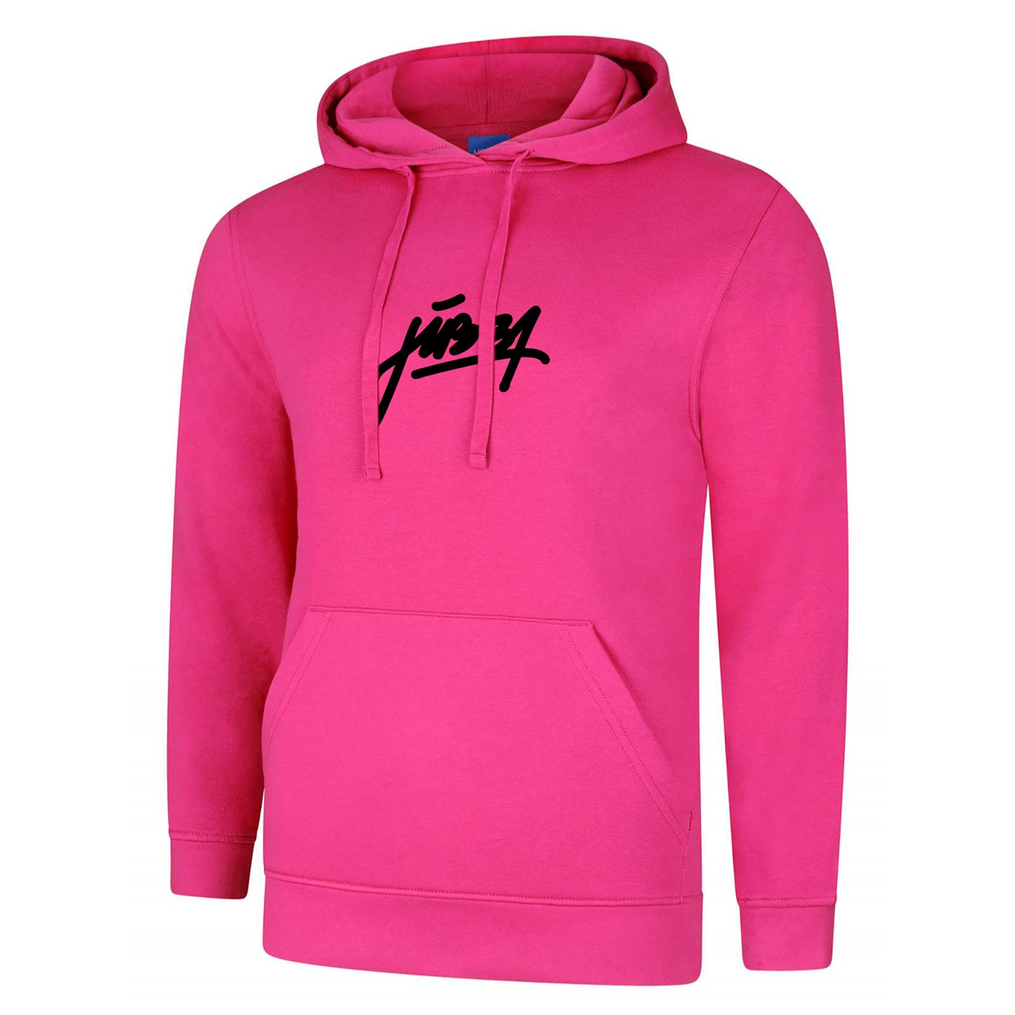 Jibba Basic Hoodie "Ornament" blue/pink