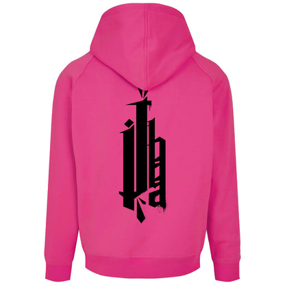 Jibba Basic Hoodie "Ornament" blue/pink