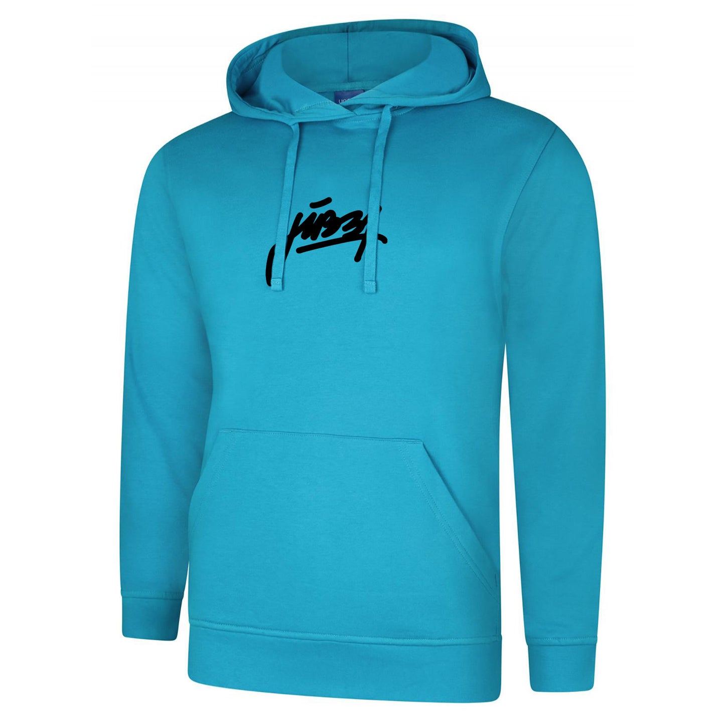 Jibba Basic Hoodie "Ornament" blue/pink