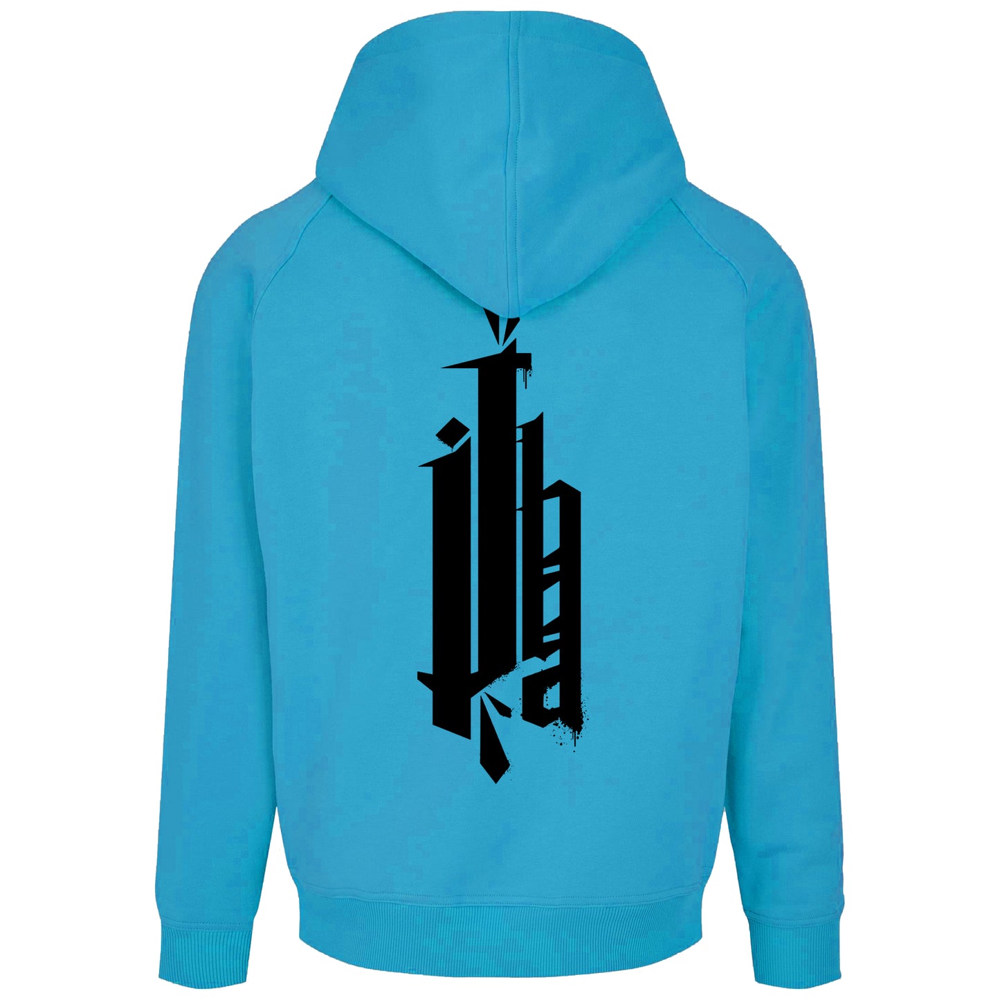 Jibba Basic Hoodie "Ornament" blue/pink