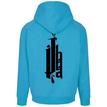 Jibba Basic Hoodie "Ornament" blue/pink