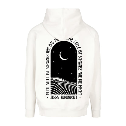 Jibba Premium Hoodie "Schwarz" White