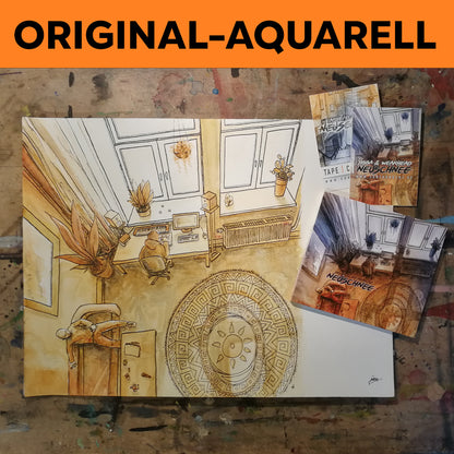 Neuschnee Aquarell 1/3 + CD